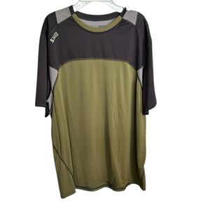 Men's 5.11 Tactical Olive and Black Short Sleeve Shirt